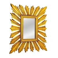 Hello Honey® 35.25" Gold Sunburst Rectangular Wall Mirror