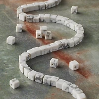 White Howlite Cube Beads, 4mm by Bead Landing™