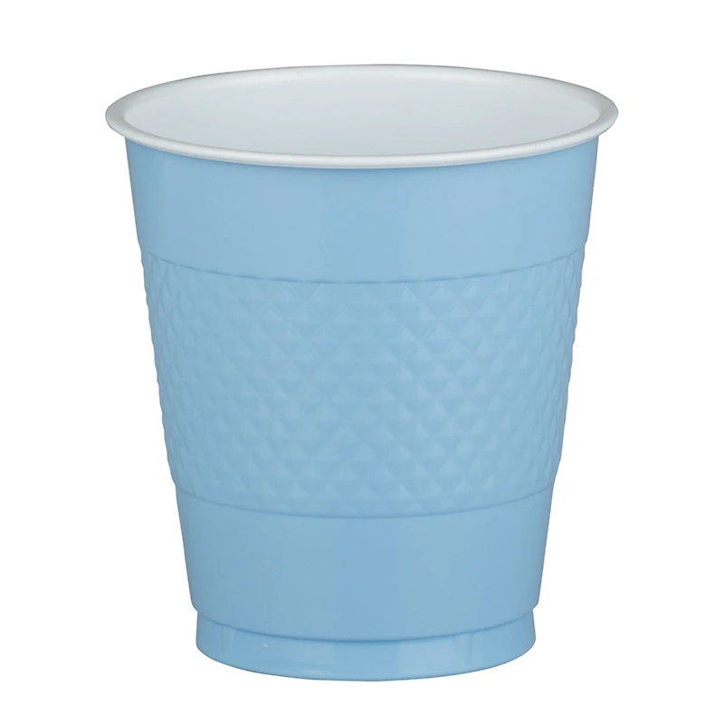 JAM Paper 12oz. Baby Blue Plastic Cups, 20ct.