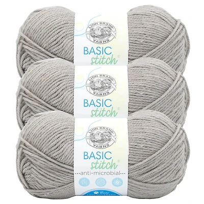 3 Pack Lion Brand® Basic Stitch Antimicrobial Yarn