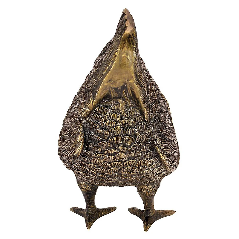 Design Toscano 9" Barnyard Hen Solid Cast Bronze Garden Statue