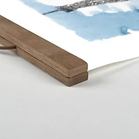 Parisian City Sketch Teak Hanging Canvas