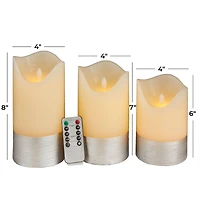 White Traditional Flameless Candle Set