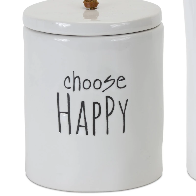 Happy Sentiments Stoneware Canister Set