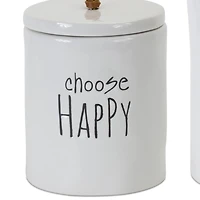 Happy Sentiments Stoneware Canister Set