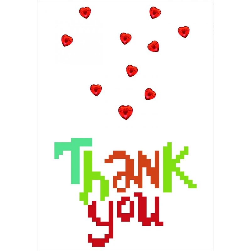 Diamond Dotz® Thank You Heart Diamond Painting Greeting Card Kit