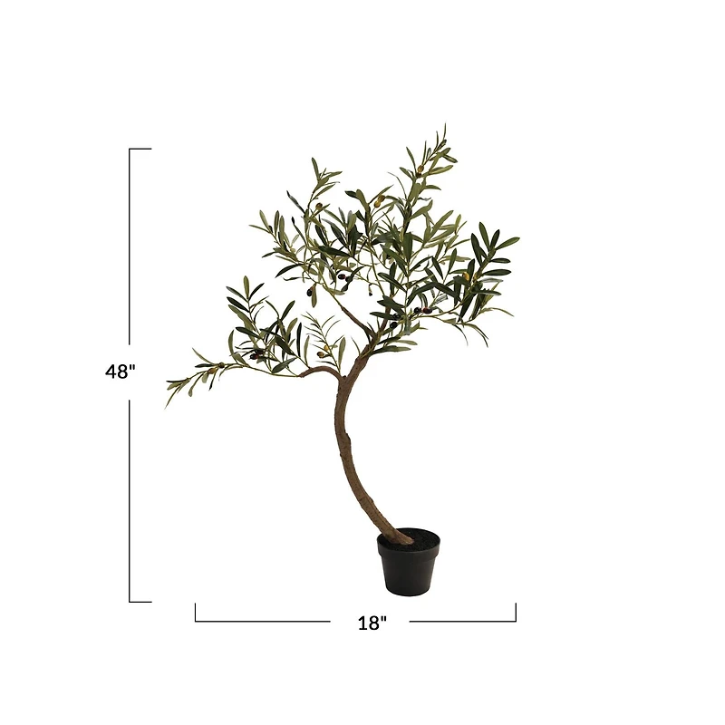 Hello Honey® Faux Olive Tree in Plastic Pot, Green