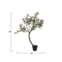 Hello Honey® Faux Olive Tree in Plastic Pot, Green