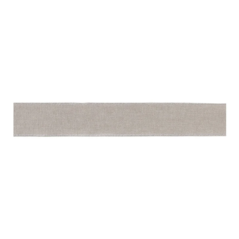 2.5" x 5yd. Beige Cotton Shimmer Wired Ribbon, 2ct.
