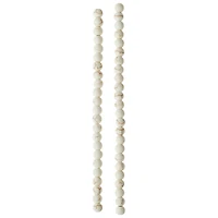 12 Pack:  White Crackle Dyed Howlite Round Beads, 6mm by Bead Landing™