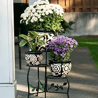 Floral Nights Ceramic Planter Set