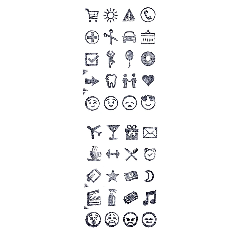 Icon & Emoji Wood Stamp Set by Recollections™