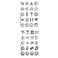 Icon & Emoji Wood Stamp Set by Recollections™
