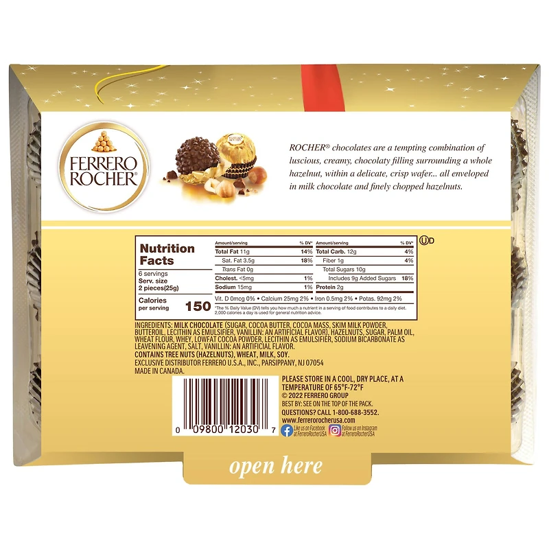 Ferrero Rocher® 12 Piece Holiday Gift Box