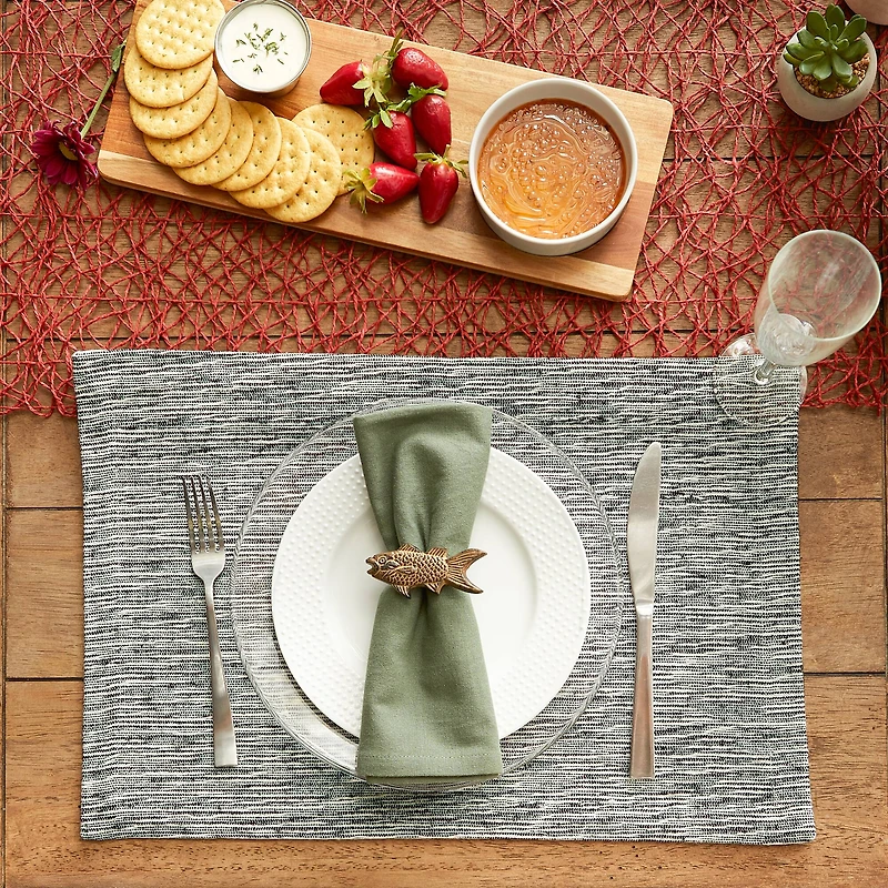 DII® Tonal Recycled Cotton Slubby Rib Placemats
