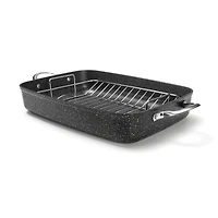 THE ROCK by Starfrit 17" Roaster With Rack & Stainless Steel Handles