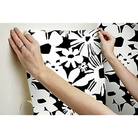 RoomMates Black Daisy Chain Peel & Stick Wallpaper