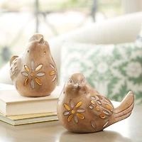 LED Bird Figurines Set