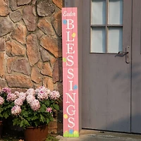 Glitzhome® 60'' Easter Blessings Wooden Porch Sign