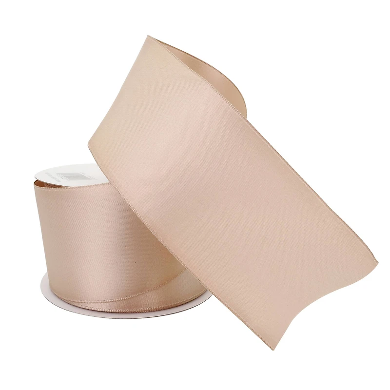 2.5" x 25ft. Taupe Satin Ribbon by Celebrate It™