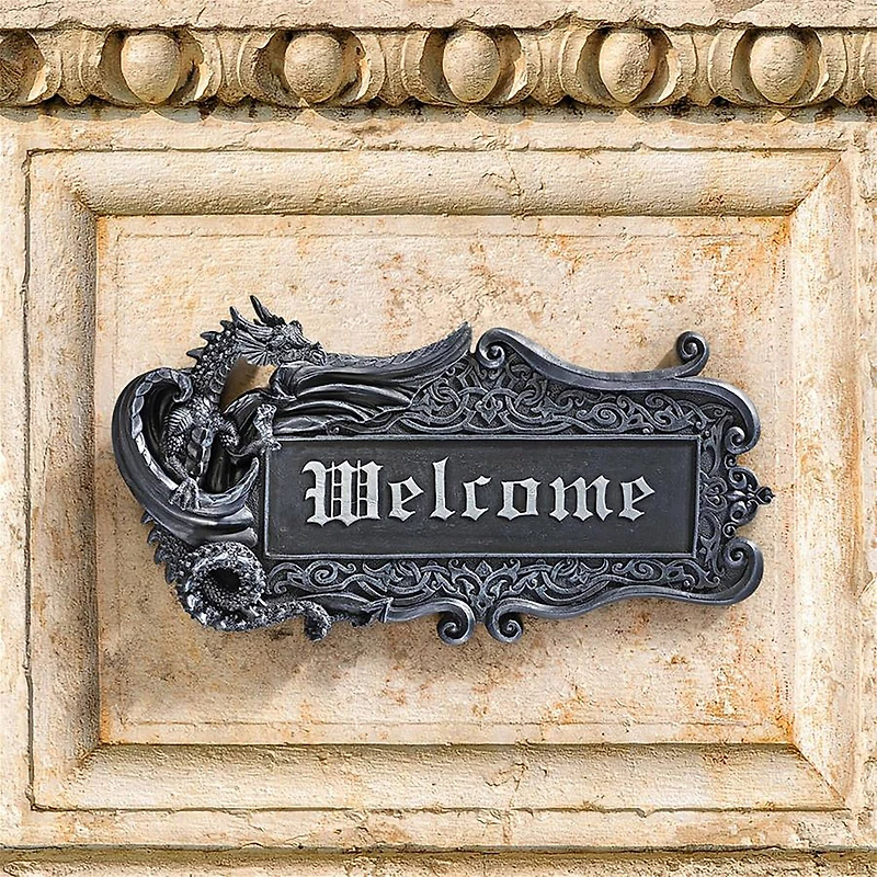 Design Toscano Dragon Welcome Wall Plaque