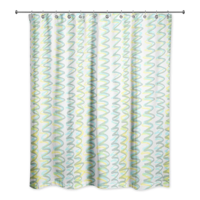 74" Squiggles Shower Curtain