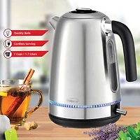 Brentwood 1.7L 1,500 Watt Cordless Electric Stainless Steel Kettle