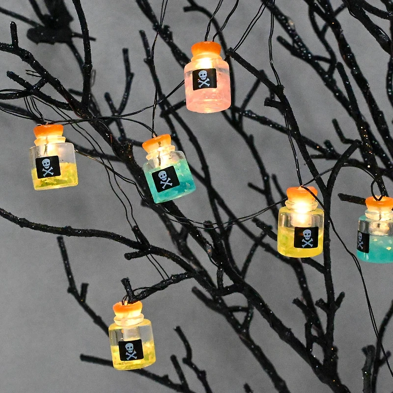 10ct. Warm White LED Poison Jar Icon String Lights by Ashland®