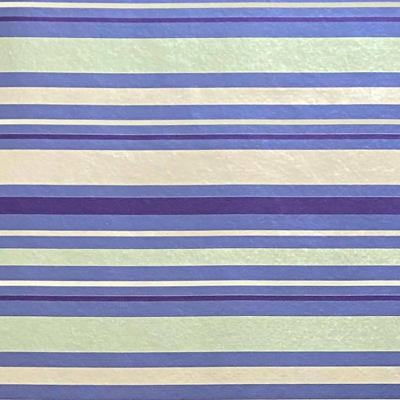 Blue & Silver Stripes Foil Premium Gift Wrap by Celebrate It™
