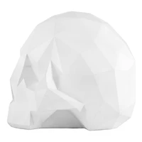6" White Origami Skull Tabletop Figurine