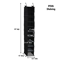 Household Essentials 10 Shelf Hanging Closet Organizer
