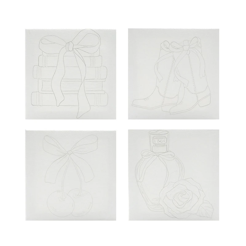 4" x 4" Bows Canvas Painting Kit by Craft Smart®