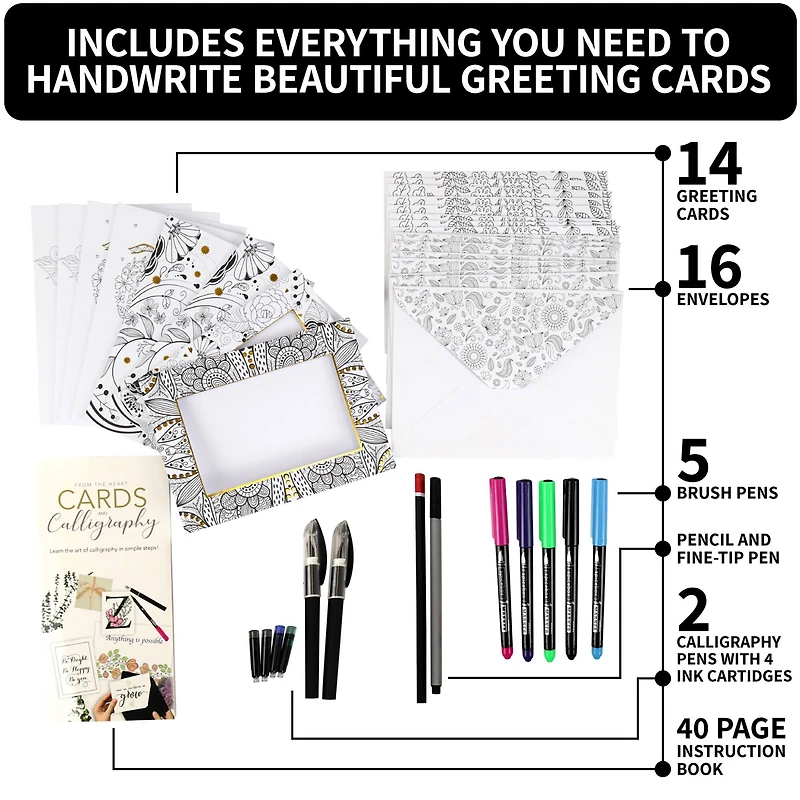 SpiceBox Sketch Plus Cards & Calligraphy Kit 