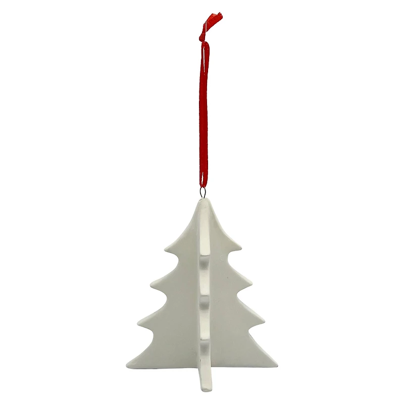 4" DIY Ceramic Slatted Christmas Tree Ornament by Make Market®