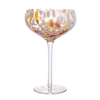 Hello Honey® 7" Speckle Round Stemmed Champagne Coupe Glass Set