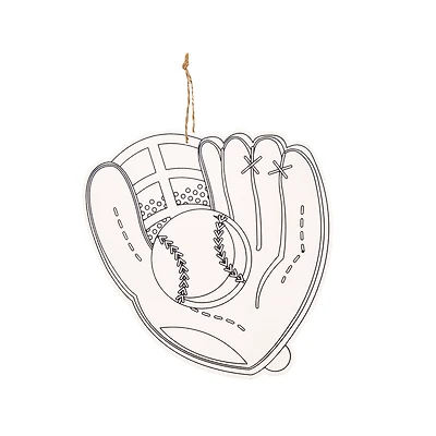Baseball Glove Color-In Wood Ornament by Creatology™