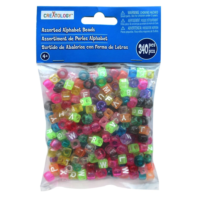 12 Packs: 340 ct. (4,080 total) Alphabet Glitter Bead Mix by Creatology™
