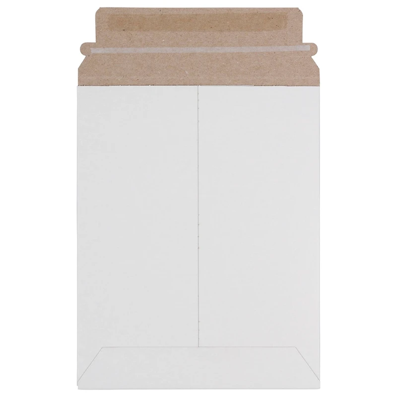 JAM Paper 7" x 9" White Flat Photo Mailer Peel & Seal Closure Envelopes, 6ct.