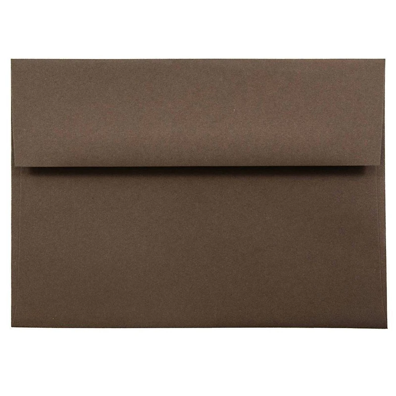 JAM Paper A7 Chocolate Brown Invitation Envelopes, 50ct.