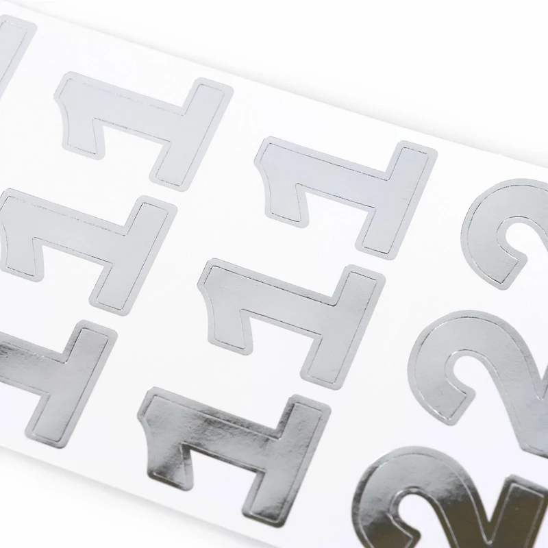 Silver Foil Number Stickers by Recollections™