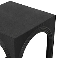 Metal Nested Accent Table with Small Arched Cutouts Set