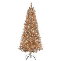 6.5ft. Pre-Lit Tinsel Artificial Christmas Tree, Clear Lights