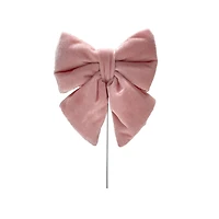 9" Pink Velvet Bow Pick by Ashland®