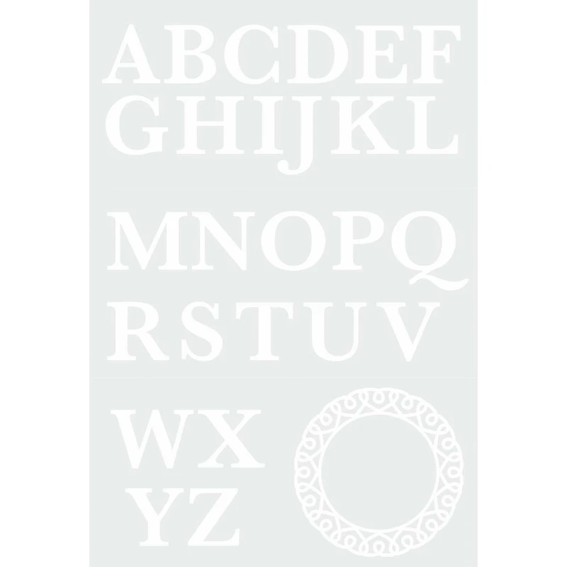 RoomMates White Serif Monogram Peel & Stick Giant Decals