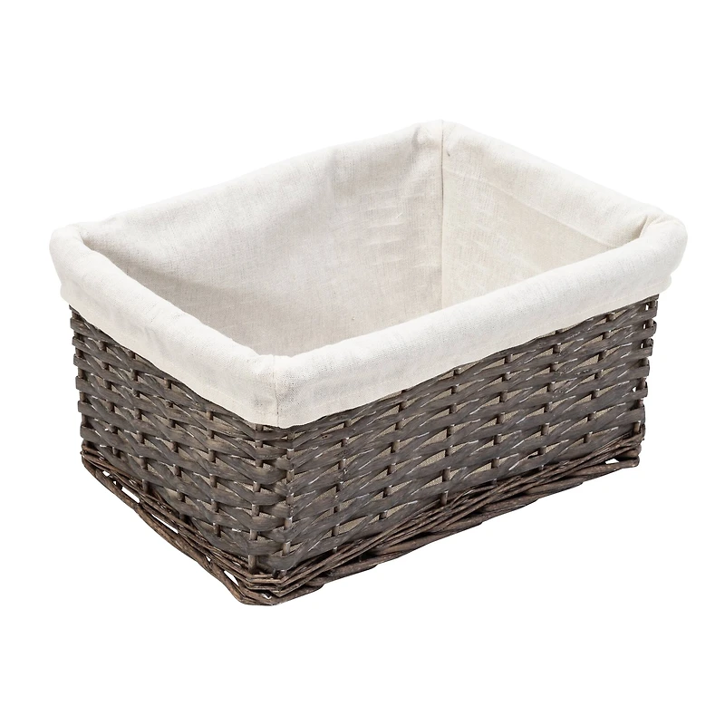 Honey Can Do 7-Piece Split Willow Woven Bathroom Storage Basket Set
