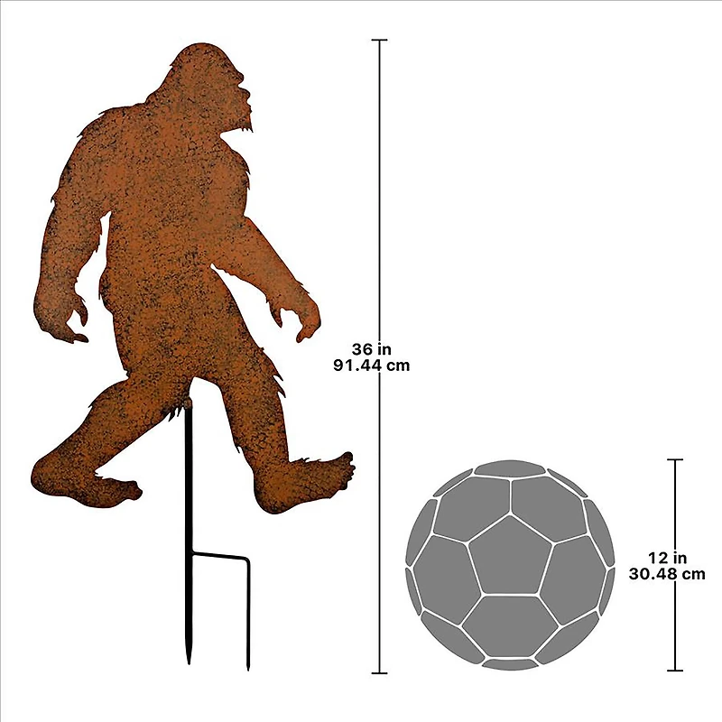 Design Toscano® 3ft. Bigfoot Spotted Metal Silhouette Yeti Garden Stake