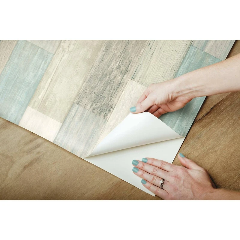 RoomMates Coastal Weathered Plank Peel & Stick Wallpaper