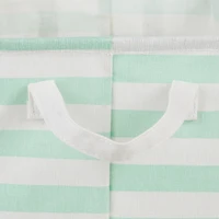DII® Round Stripes PE-Coated Cotton Polyester Laundry Hamper