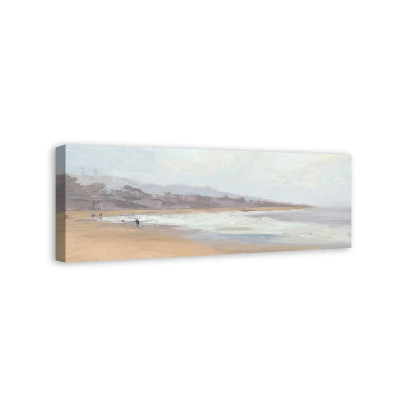Misty Beach Stroll 36" x 12" Canvas Wall Art
