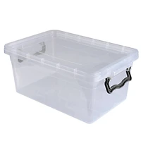 Simplify 1.75L Clear Stackable Storage Bin with Handle